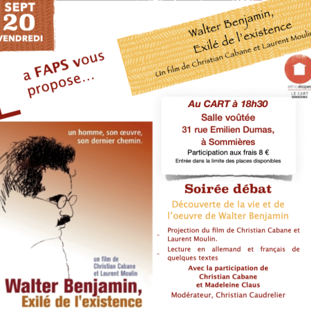 Walter Benjamin, l'Exilé de l'Existence 18h30